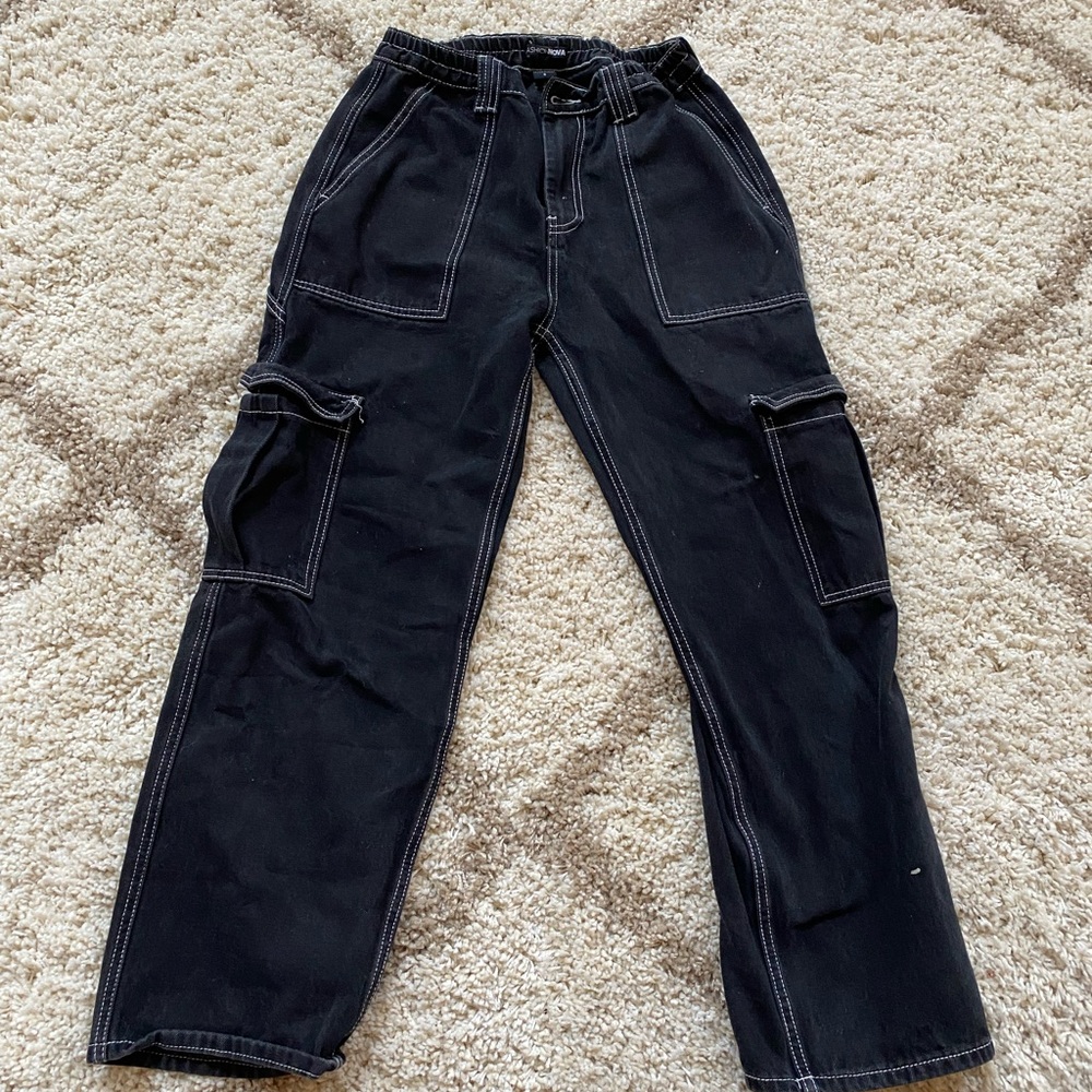 Black cargo pants